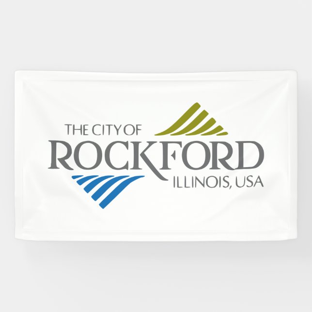 Flagge von Rockford (Illinois) Banner (Horizontal)