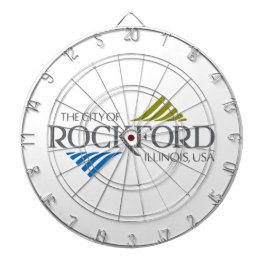 Flagge von Rockford (Illinois) Dartscheibe