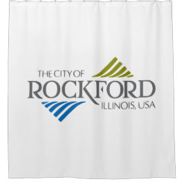 Flagge von Rockford (Illinois) Duschvorhang