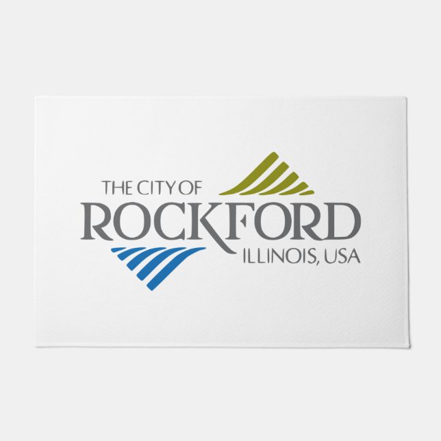 Flagge von Rockford (Illinois) Fußmatte (Vorderseite)