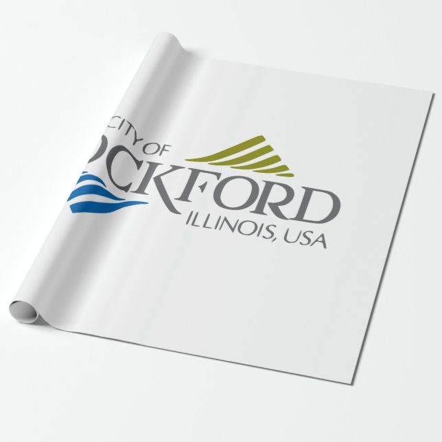 Flagge von Rockford (Illinois) Geschenkpapier (Ungerollt)