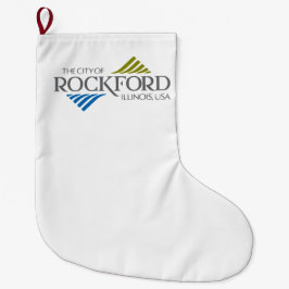 Flagge von Rockford (Illinois) Großer Weihnachtsstrumpf