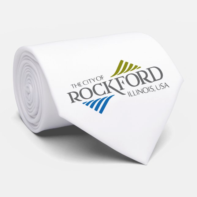 Flagge von Rockford (Illinois) Krawatte (Gerollt)