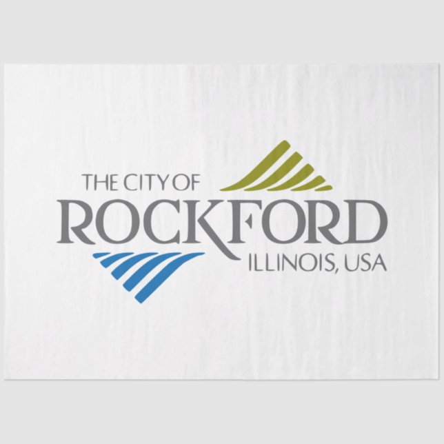 Flagge von Rockford (Illinois) Seidenpapier (Vorderseite)