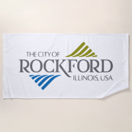 Flagge von Rockford (Illinois) Strandtuch