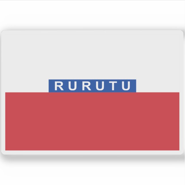 Flagge von Rurutu Aufkleber (Vorderseite)