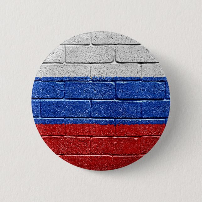 Flagge von Russland Button (Vorderseite)