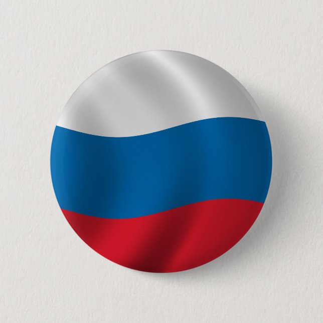 Flagge von Russland Button (Vorderseite)