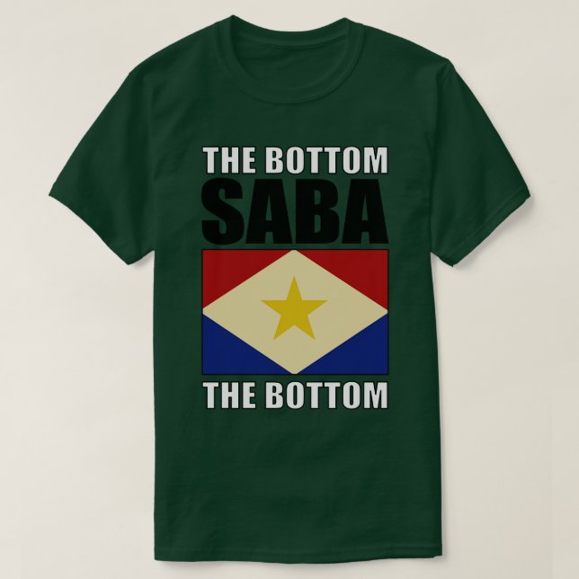 Flagge von Saba T-Shirt (Design vorne)