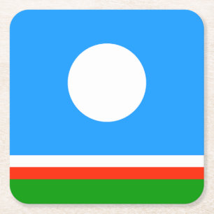 Flagge von Sacha Rechteckiger Pappuntersetzer