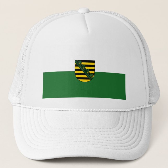 Flagge von Sachsen Trucker Hat Truckerkappe (Vorderseite)