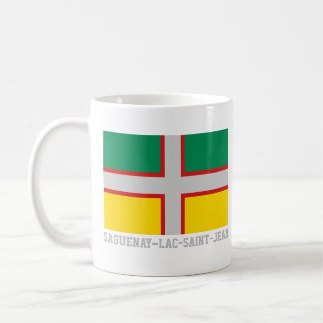 Flagge von Saguenay-Lac-Saint-Jean (QUÉBEC) Kaffeetasse (Links)