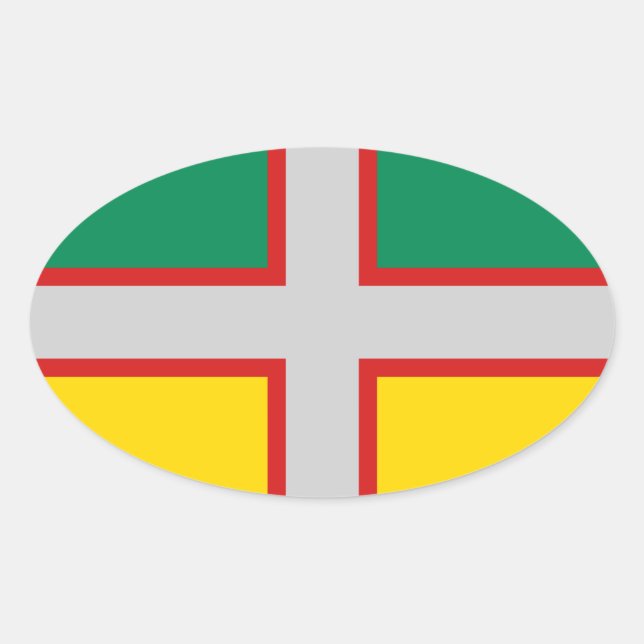 Flagge von Saguenay-Lac-Saint-Jean (QUÉBEC) Ovaler Aufkleber (Vorderseite)