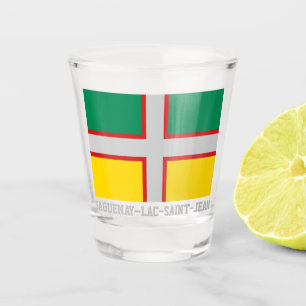 Flagge von Saguenay-Lac-Saint-Jean (QUÉBEC) Schnapsglas