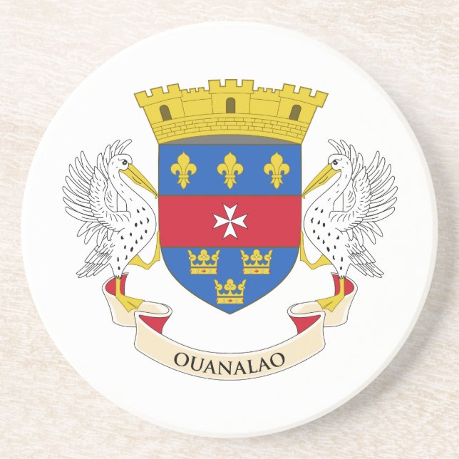 Flagge von Saint-Barthélemy Getränkeuntersetzer (Vorne)