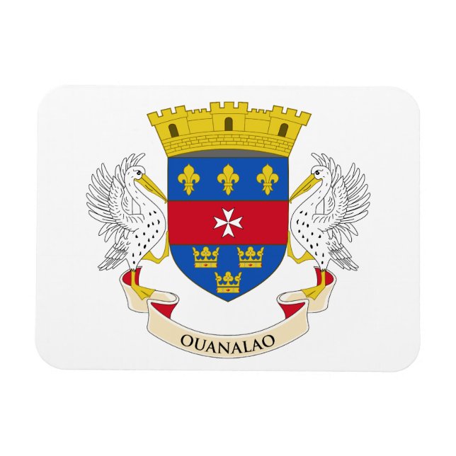 Flagge von Saint-Barthélemy Magnet (Horizontal)