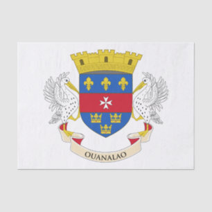 Flagge von Saint-Barthélemy Seidenpapier