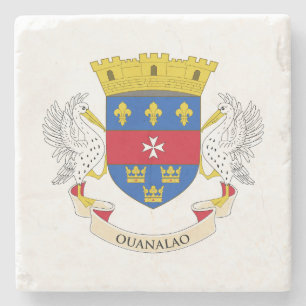 Flagge von Saint-Barthélemy Steinuntersetzer