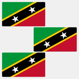 Flagge von Saint Kitts und Nevis Etiketten