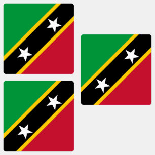 Flagge von Saint Kitts und Nevis Etiketten