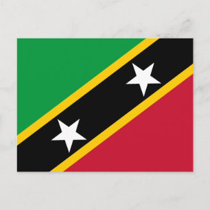 Flagge von Saint Kitts und Nevis Postkarte