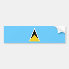 Flagge von Saint Lucia (St. Lucia) (Karibik) Autoaufkleber