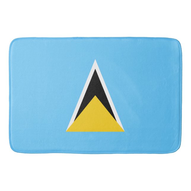Flagge von Saint Lucia (St. Lucia) (Karibik) Badematte (Vorderseite)
