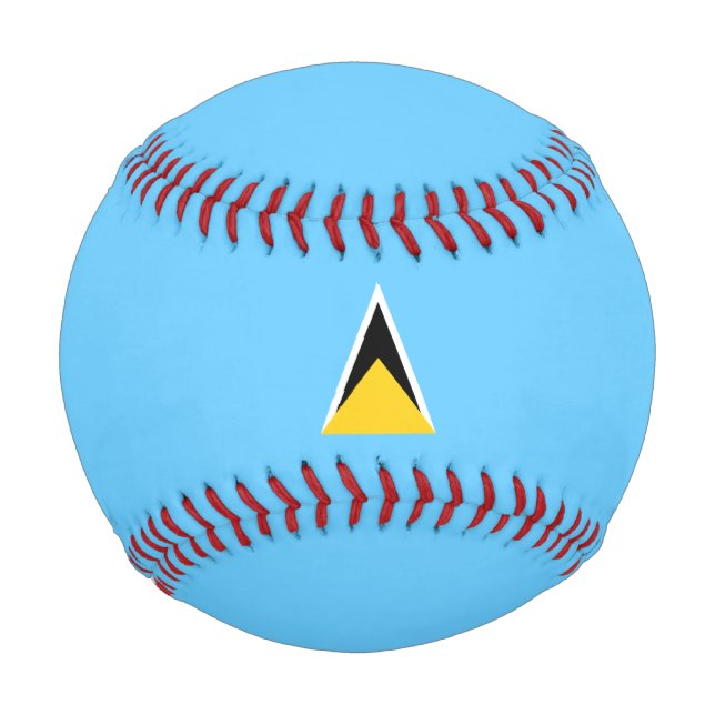 Flagge von Saint Lucia (St. Lucia) (Karibik) Baseball (Rückseite)