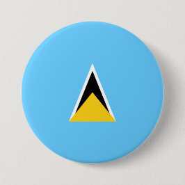 Flagge von Saint Lucia (St. Lucia) (Karibik) Button