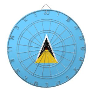 Flagge von Saint Lucia (St. Lucia) (Karibik) Dartscheibe