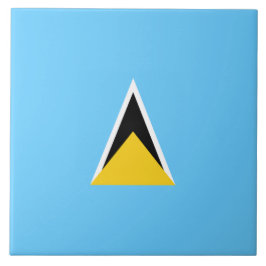 Flagge von Saint Lucia (St. Lucia) (Karibik) Fliese