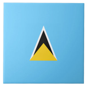 Flagge von Saint Lucia (St. Lucia) (Karibik) Fliese