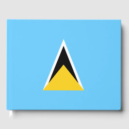 Flagge von Saint Lucia (St. Lucia) (Karibik) Gästebuch