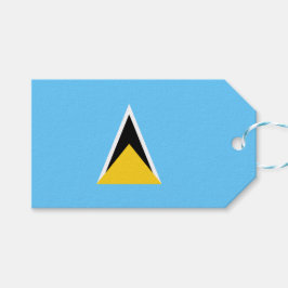 Flagge von Saint Lucia (St. Lucia) (Karibik) Geschenkanhänger