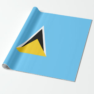Flagge von Saint Lucia (St. Lucia) (Karibik) Geschenkpapier