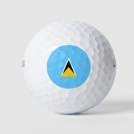 Flagge von Saint Lucia (St. Lucia) (Karibik) Golfball