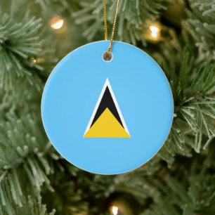 Flagge von Saint Lucia (St. Lucia) (Karibik) Keramik Ornament