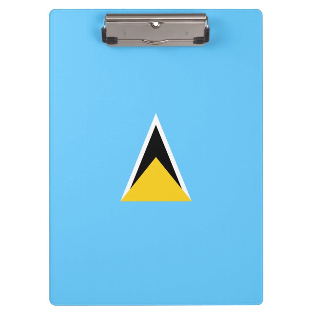 Flagge von Saint Lucia (St. Lucia) (Karibik) Klemmbrett (Vorderseite)