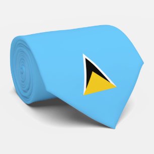 Flagge von Saint Lucia (St. Lucia) (Karibik) Krawatte