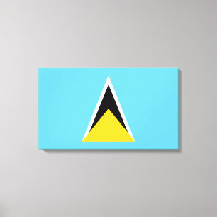 Flagge von Saint Lucia (St. Lucia) (Karibik) Leinwanddruck