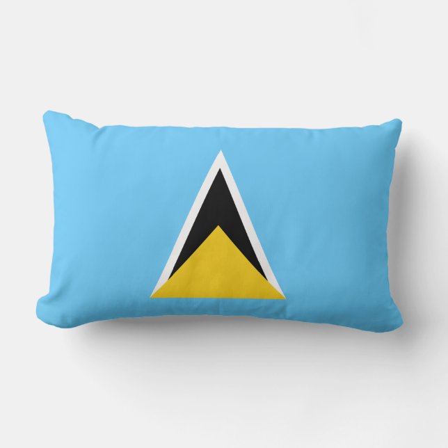 Flagge von Saint Lucia (St. Lucia) (Karibik) Lendenkissen (Vorderseite)