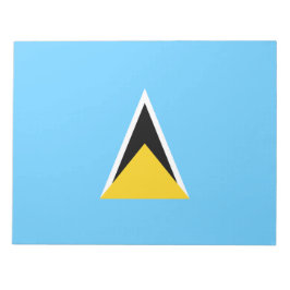 Flagge von Saint Lucia (St. Lucia) (Karibik) Notizblock