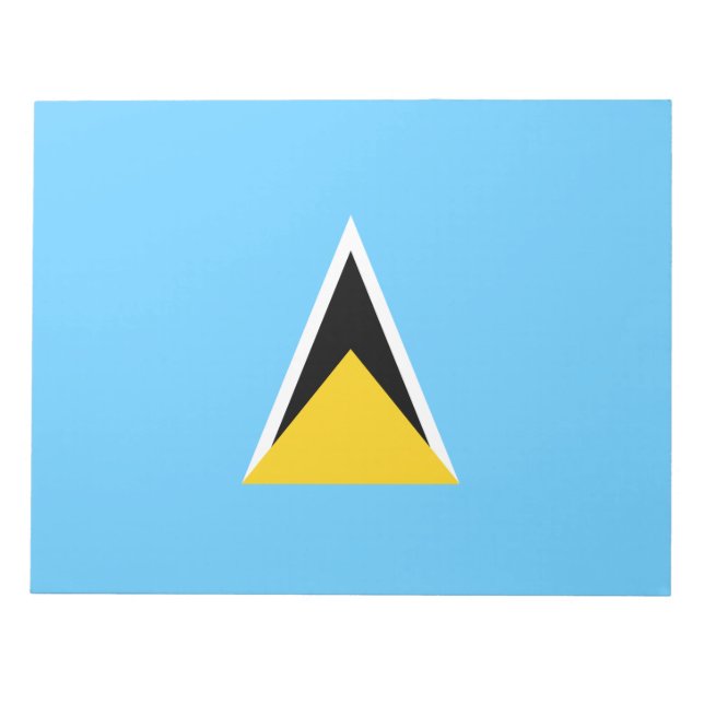 Flagge von Saint Lucia (St. Lucia) (Karibik) Notizblock (Vorderseite)