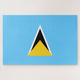 Flagge von Saint Lucia (St. Lucia) (Karibik) Puzzle