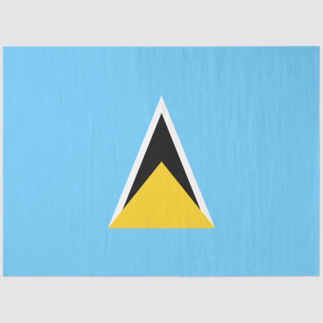 Flagge von Saint Lucia (St. Lucia) (Karibik) Seidenpapier (Vorderseite)