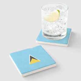 Flagge von Saint Lucia (St. Lucia) (Karibik) Steinuntersetzer
