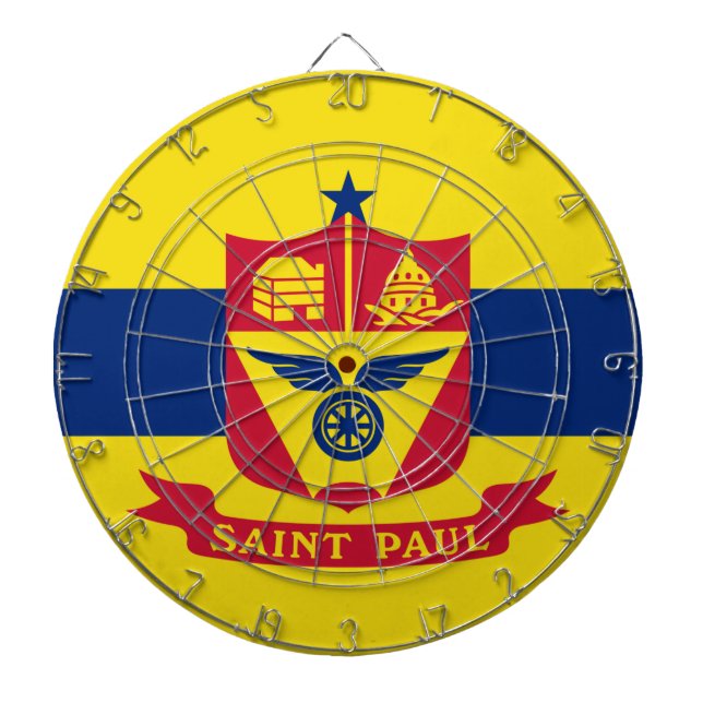 Flagge von Saint Paul (Minnesota) Dartscheibe (vorne)