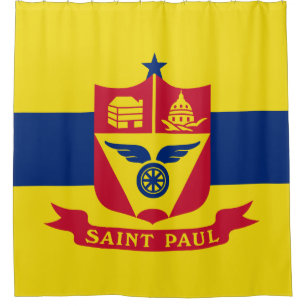 Flagge von Saint Paul (Minnesota) Duschvorhang