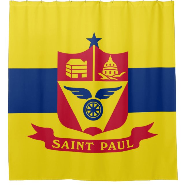 Flagge von Saint Paul (Minnesota) Duschvorhang (Vorderseite)