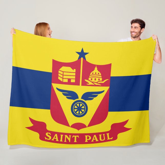 Flagge von Saint Paul (Minnesota) Fleecedecke (Beispiel)
